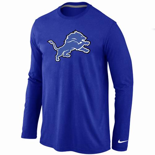 Nike Detroit Lions Team Logo Long Sleeve NFL T-Shirt - Blue